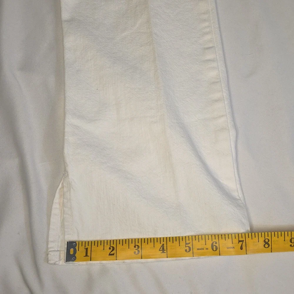 Vintage Guess Women's White  Straight Leg Jeans